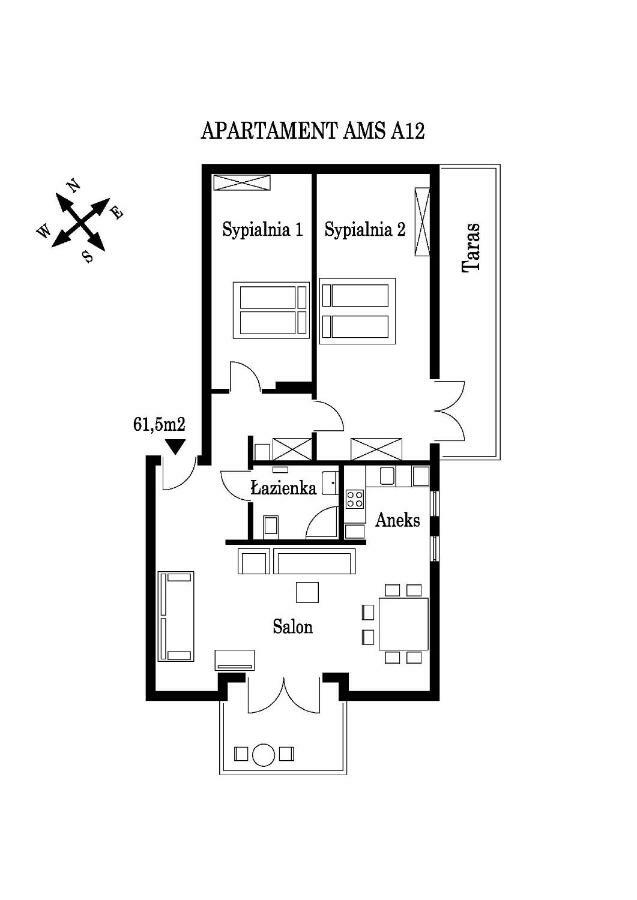 Apartament Ams A12 Apartment Rewal Luaran gambar
